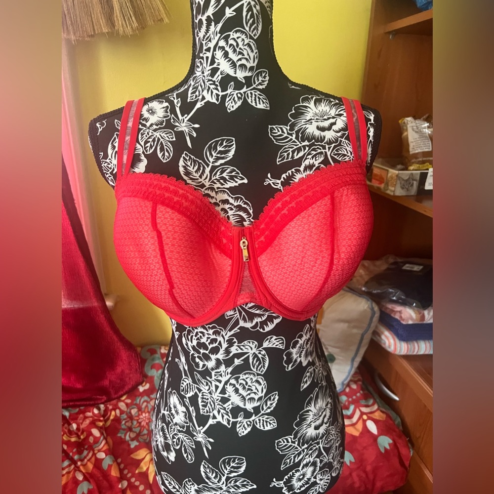 Prima Donna Twist I Want You Full Cup Underwire Bra Red Lightly padded 36G